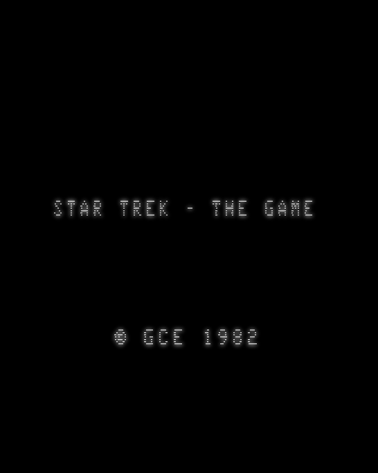 Star Trek: The Motion Picture title screen for Vectrex
